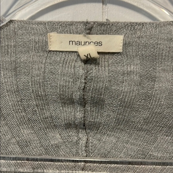 Maurice's Gray Women's Sleeveless Cardigan - Picture 2 of 5